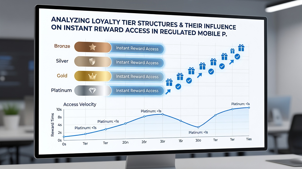 Illustration der Integration von Treue-Tiers mit sofortigen Belohnungen in einem mobilen Hybridspiel aus Rad und Walzen
